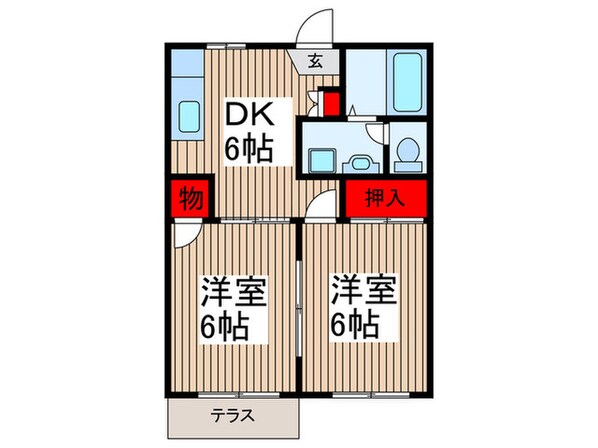 ひまわりハイツの物件間取画像